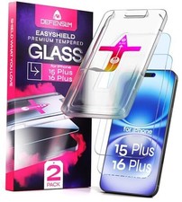 Screen Protector 2Pack , Easy Auto-Align Install for iPhone 15 Plus / 16 Plus
