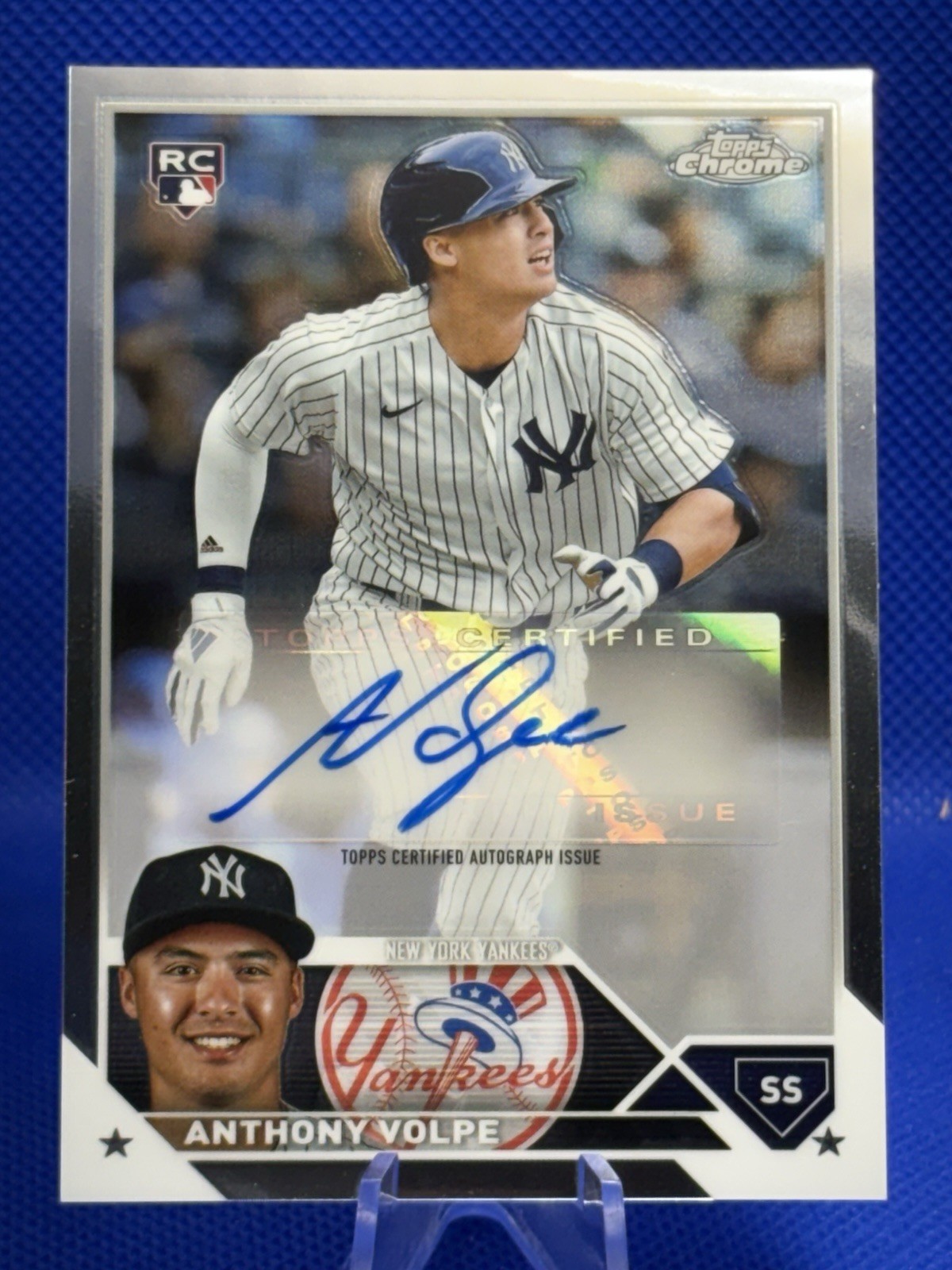 2023 TOPPS CHROME UPDATE AUTO ANTHONY VOLPE RC #ACAV YANKEES