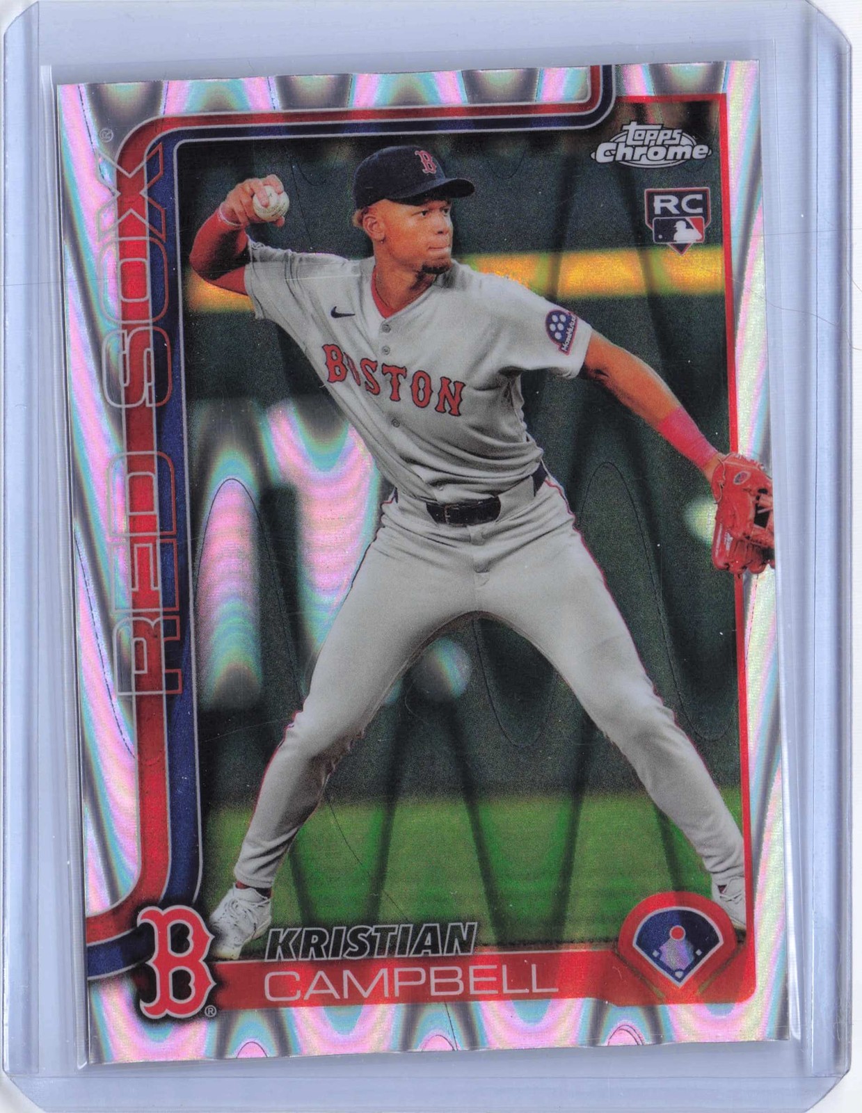 2025 Topps Chrome #171 Kristian Campbell Raywave Refractors