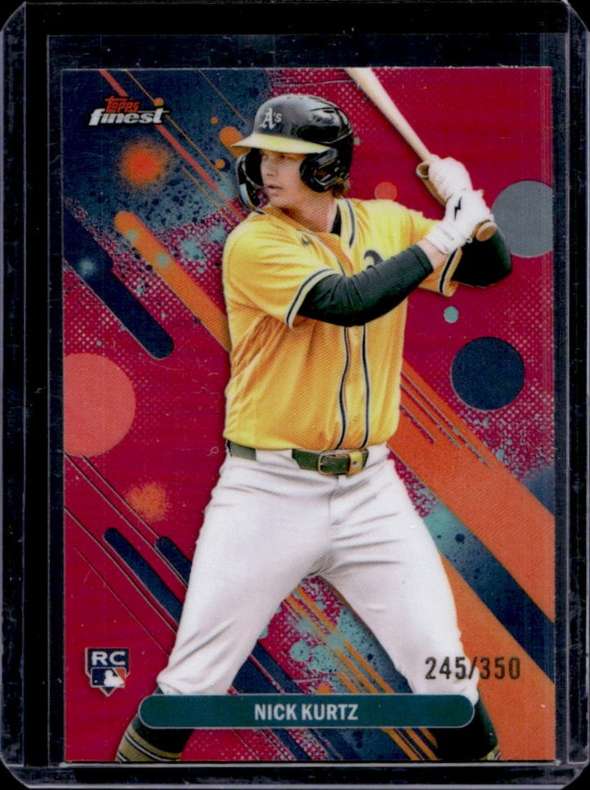2025 Finest Nick Kurtz Common RC Magenta Refractor #/350 Athletics