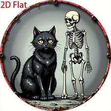 Autumn Cab"Reflection Round Aluminum Sign 8x8 Inch