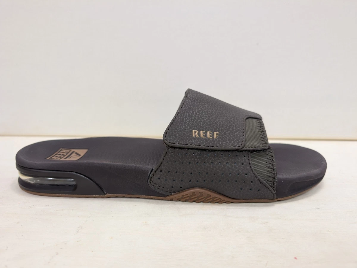 REEF CROSS STRAPS GRAY BROWN MAN SLIDES SANDALS SIZE 10 Men main image 4