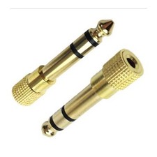 3.5mm GOLD Headphone Stereo Adapter to 6.35mm Jack Earphone 1/4" Audio Adaptor