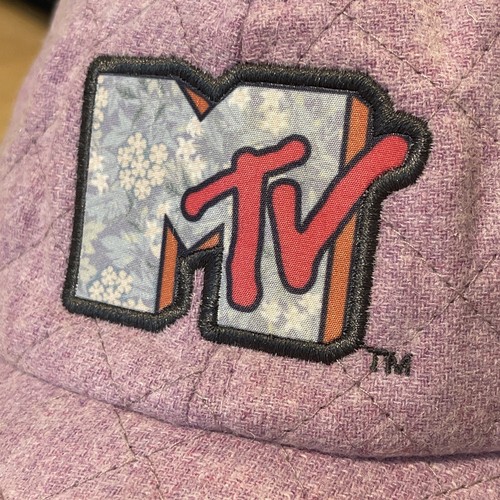 MTV CultureFly Purple Quilted Fleece Baseball Dad Hat - 90s logo 2021 Adjustable - Picture 12 of 12