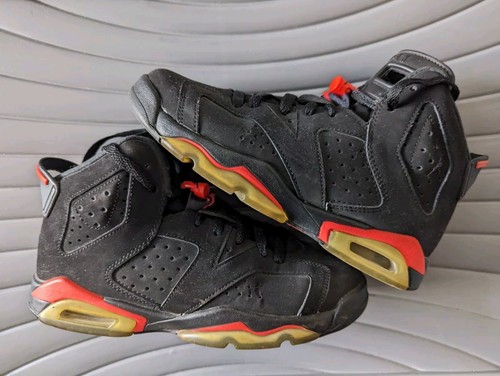 Nike Air Jordan 6 Retro Trainer Black Infrared UK5.5 -