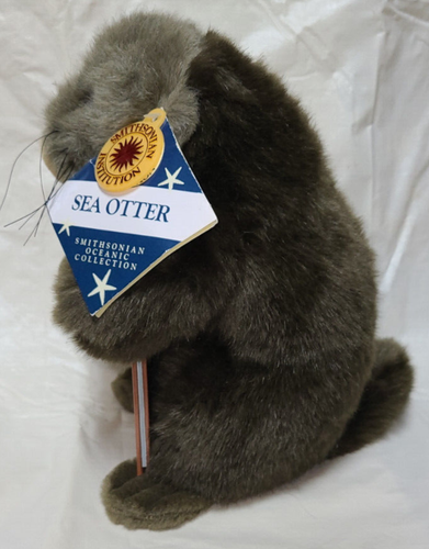 Smithsonian Oceanic Collection Sea Otter Plush with Otter on His Own Book - Picture 2 of 9