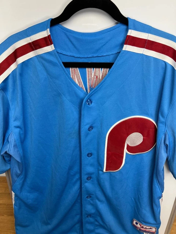 Jersey Ryan Howard #6 Philadelphia Phillies Majestic Azul Polvo - Talla 52 Foto 2 de 4
