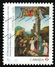 Canada sc#3046 Christmas 2017: Adoration of the Shepherds, from Booklet, Used