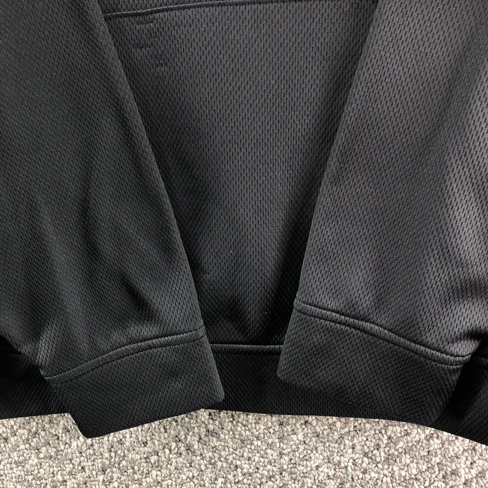 Tri-Mountain Performance Pullover Hoodie Sweatshirt Black Mens L 1/4 Zip Fleece - Image 4 of 4