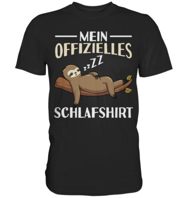 Offizielles Schlafshirt Nachthemd Schlafanzug Pyjama Faultier T-Shirt