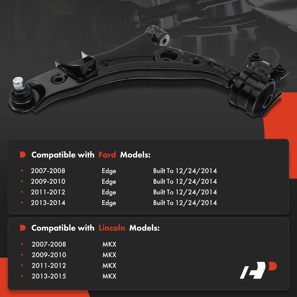 Braço de controle inferior esquerdo dianteiro com junta esférica e bucha para Ford Edge - Lincoln MKX - Imagem 2 de 4