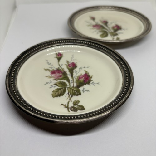 2 VTG ROSENTHAL GERMANY PORCELAIN STERLING INDIVIDUAL BUTTER TRINKET DISHES 4” - Picture 3 of 4