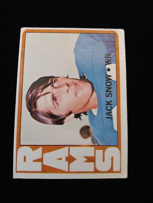 1972 Topps Rams Jack Snow Football Card #152 - Very Slight Crease | eBay