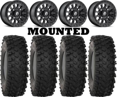 Kit 4 System 3 ATX470 Tires 32x10-14 on Fuel Vector Matte Black D579 Wheels FXT