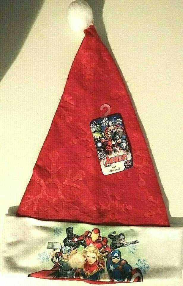 Sombreros de Papá Noel de fieltro festivo Marvel Avengers con diseños en relieve talla única envío gratuito Foto 3 de 4