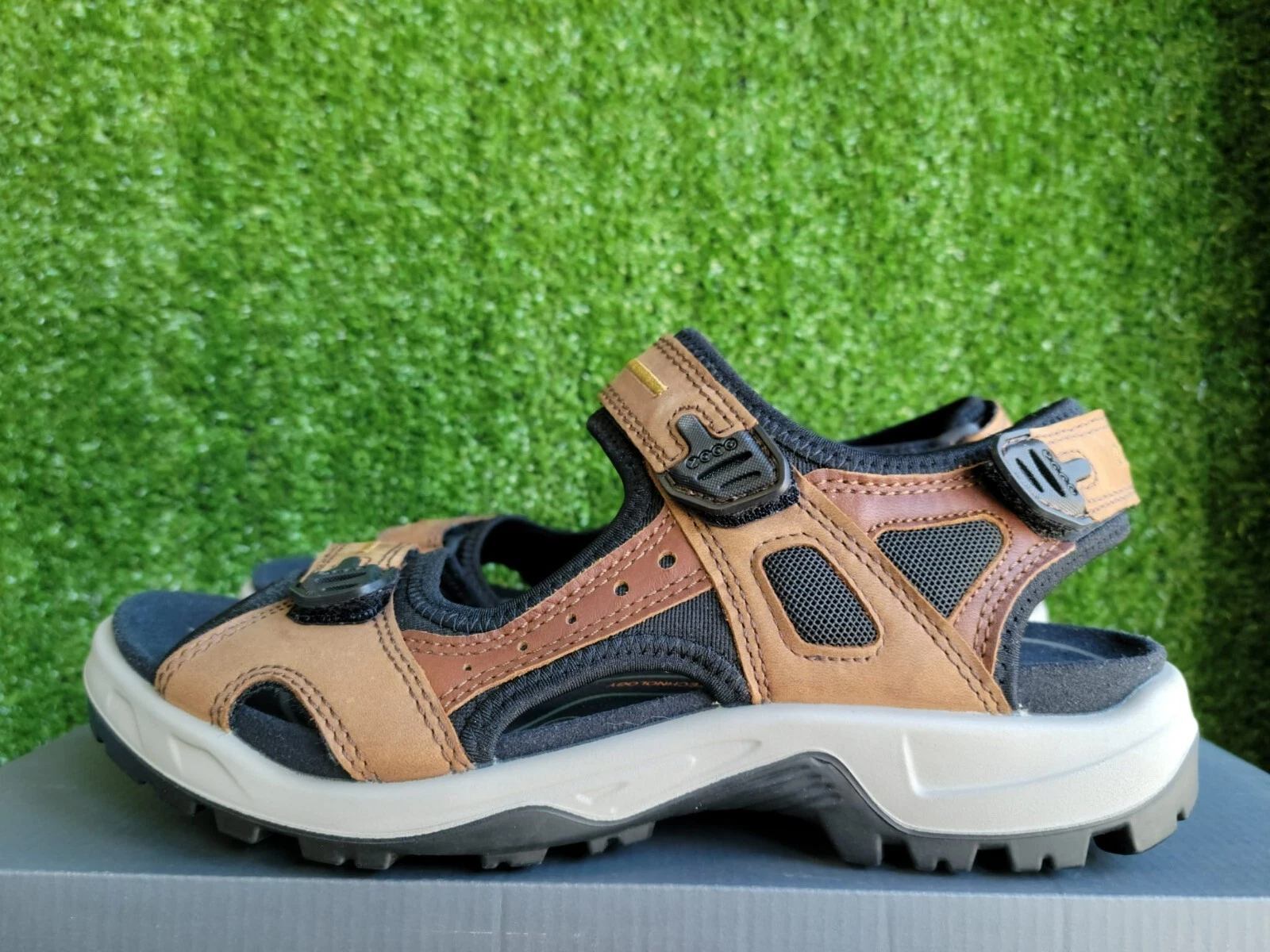 Ecco Yucatan Espresso Cacao Marrone Nero 069564 56401 Sandali Uomo