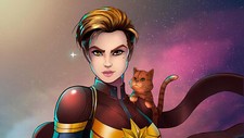 Superheroes captain marvel superheroes artist Stitched Gaming Mat Desk 12484