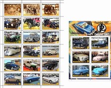 Stamp block+sheet Pachard Car company Abkhazia issue 2021