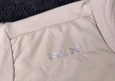 Ralph Lauren RLX Ivory Off White Hybrid Quilted Full Zip Jacket 