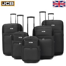 Lightweight JCB Suitcase Luggage, Cabin Trolley Bag Case - 18-31" - Black & Navy