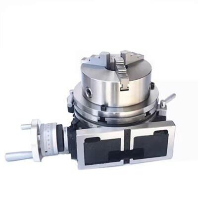 4'' Indexing Plate Rotary Table Vertical & Horizontal Dividing Head for CNC
