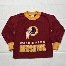 Vtg 80s Washington Redskins Wormser Sweatshirt Burgundy Kids Size 4T USA Made