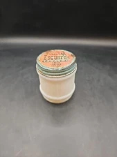 Vintage Lady Esquire Duplex, Green Leather Cream, Ribbed Milk Glass, Knomark