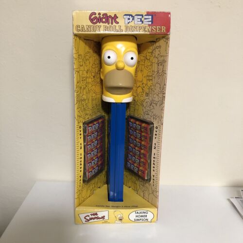 VINTAGE HOMER SIMPSON GIANT PEZ CANDY DISPENSER - NEW IN BOX With Pez Asst Candy - 第 1/15 張圖片