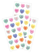 Crafts Stickers PH Slim Candy Hearts with Sayings I Love You Be Mine Be Good ++