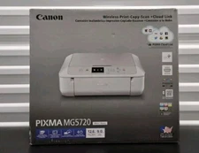 Canon Pixma MG5720 Inkjet Printer All In One Copy Scan White Factory Sealed