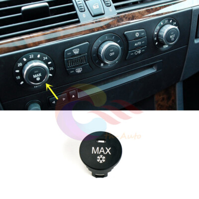 Front A/C MAX Speed Switch Button Cap For BMW E60 E61 E63 E64 5 6 Series M5 M6 `