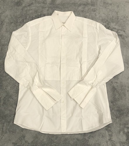 Ermenegildo Zegna White French Cuff Tuxedo Dress Shirt Men’s XL 41-16