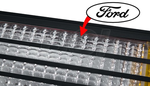 1984-1986 Mustang SVO, 1993 Cobra Taillight Lenses w/ Black Stripes Pair LH RH - Picture 2 of 2