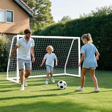 8 x 5' Soccer Nets for Backyard Portable Training Equipment PVC Soccer Goals