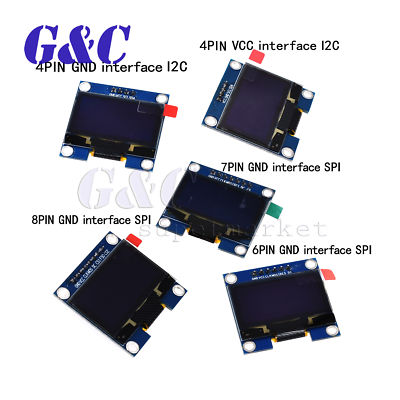 1.3'' Blue/White OLED LCD 4-8PIN Display Module GND/VVC Interface I2C/SPI 128x64