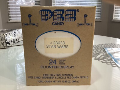 1ST Issue 1997 Pez Star Wars Counter Display 24 NOS Dispensers MINT SEALED