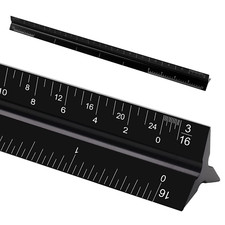 New Architectural Scale Ruler 12" Aluminum Architect Triangular for Students USA