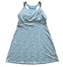 MPG Mondetta Athletic Chevron Print Racerback Travel Dress Heather Blue Size XL