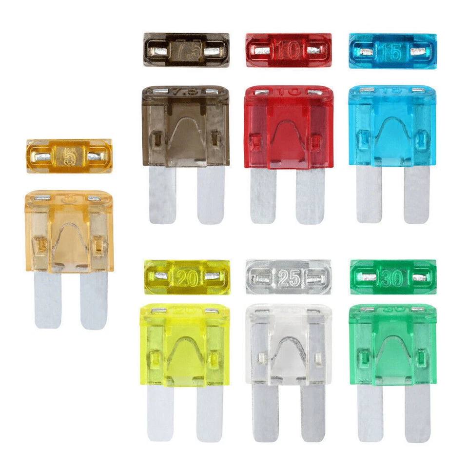 50pcs Micro2 Blade Fuses Assorted Kit Car Truck 30A 25A 20A 15A 10A 7.5A 5A - Image 2 of 4