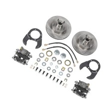 Front Disc Brake Kit 5 On 4.5 Drilled Slotted Rotors For 1937-48 Ford Spindles Front Disc Brake Kit 5 On 4.5 Drilled Slotted Rotors For 1937-48 Ford Spindles