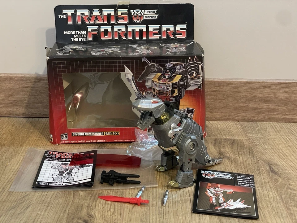Robots TRANSFORMERS G1 Dinobot Grimlock / Slag / Snarl - Vintage Hasbro 1984 - Photo 2/4