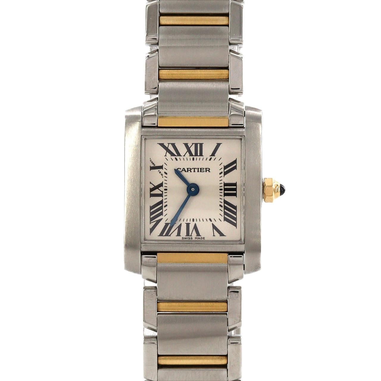 Authentic Cartier Tank Française SM Two-tone W51007Q4 SSxYG Quartz #230-000...