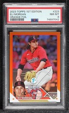 2023 Topps Series 1 1st Edition Orange Foil 13/75 Eli Morgan #223 PSA 8 14dq
