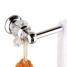 Luxury Crystal Series Bathroom Single Towel Bar Wall Mounted, 60CM 23.62 inch