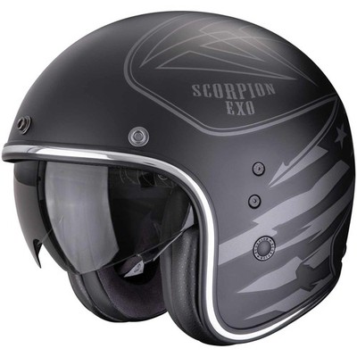 SCORPION Jethelm BELFAST EVO Dawg schwarz matt silber ECE 22.06 M 57/58