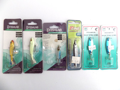 FISH LAB, BIG MINNOW, FINESSE CASTING, P-LINE & HALF TONE - 6 LURES - 829i