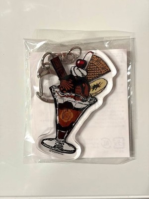 Qpot Café Gacha Chocolate Parfait Charm Miniature Keychain LE Food Toy Official