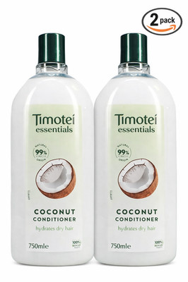 2 x Timotei Essentials Coconut Conditioner 750ml für trockenes Haar