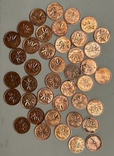1929 - 1996 Canadian Penny Collection  VF Includes 1929 & 1876/1976 Coins 42 pcs