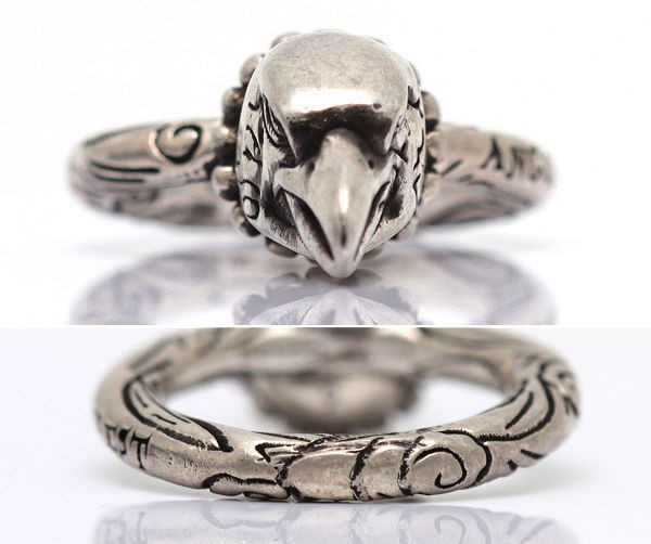 GUCCI Eagle Head Ring ANGER FOREST #5US Italy SV9… - image 5